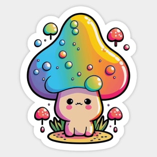 Trippy Mushroom, Chow Character, magic world Sticker